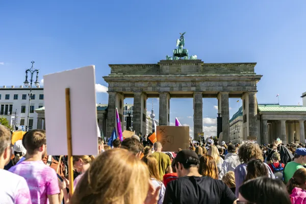 Demonstration am Brandenburger Tor